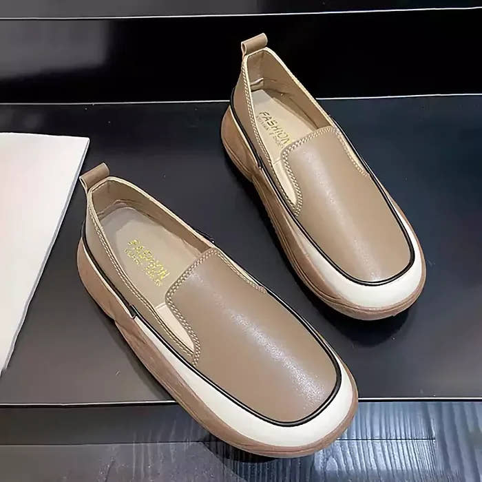 Women Fashion Platform Loafers , Orthopedic Breathable Soft Sole Shoes