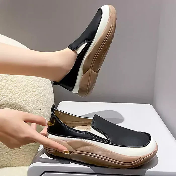 Women Fashion Platform Loafers , Orthopedic Breathable Soft Sole Shoes