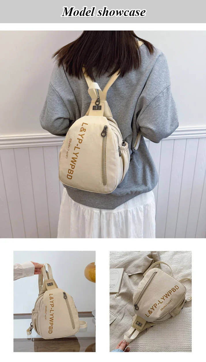 Japanese Style Simple Multi-Carry Waterproof Nylon Bag