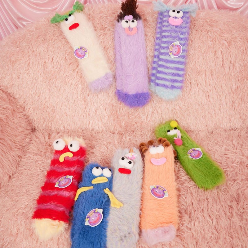 Warm Cozy Fluffy Cartoon Monster Socks (BUY 1 GET 1 PAIR FREE)