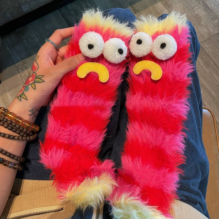 Warm Cozy Fluffy Cartoon Monster Socks (BUY 1 GET 1 PAIR FREE)