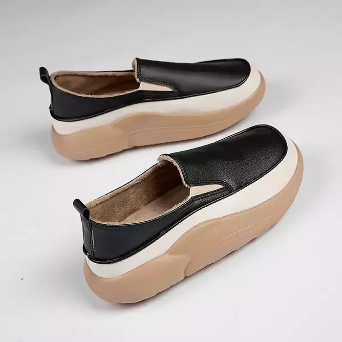Women Fashion Platform Loafers , Orthopedic Breathable Soft Sole Shoes