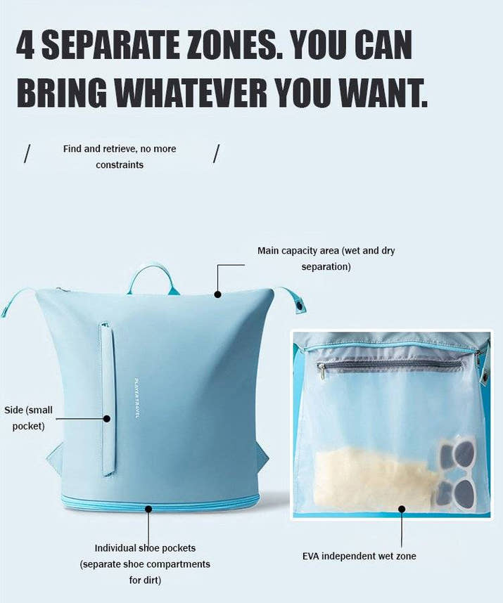 Wet And Dry Separation Large Capacity Backpack