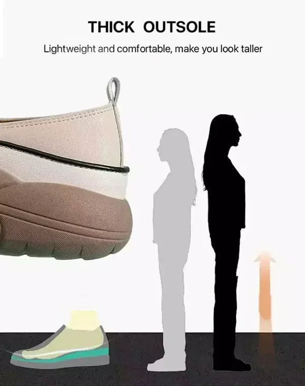 Women Fashion Platform Loafers , Orthopedic Breathable Soft Sole Shoes
