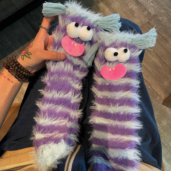Warm Cozy Fluffy Cartoon Monster Socks (BUY 1 GET 1 PAIR FREE)