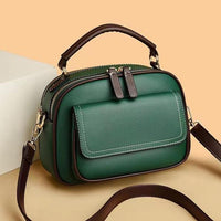 Double Fusion Double-Layer Shoulder Bag With Wide Strap