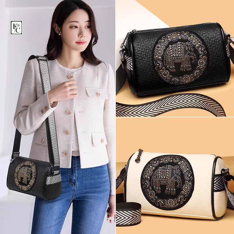 Barrel Shaped Shoulder & Crossbody Bag for Women – Soft & Stylish