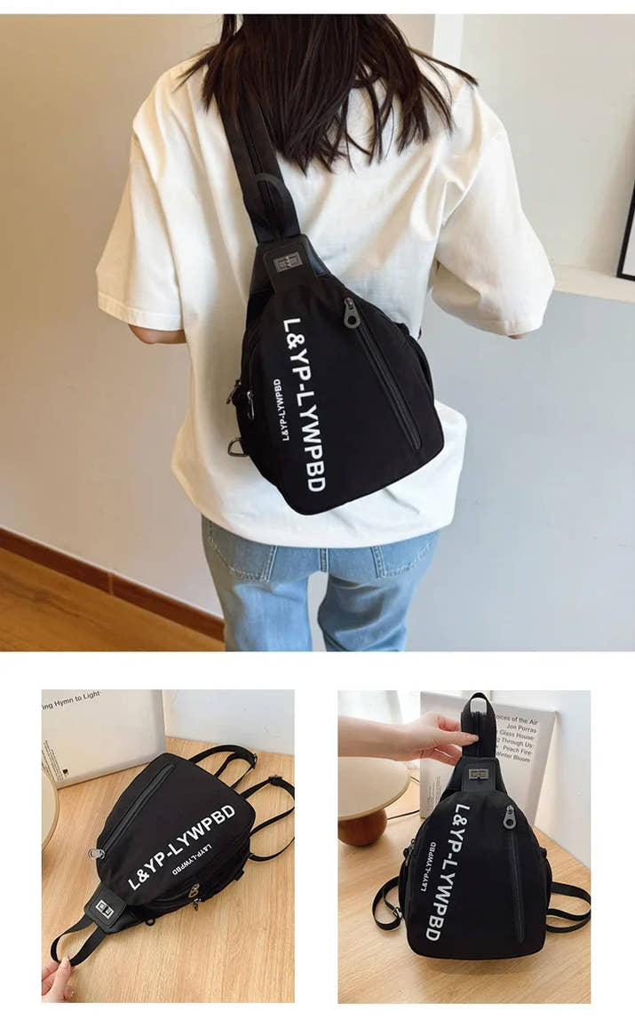 Japanese Style Simple Multi-Carry Waterproof Nylon Bag