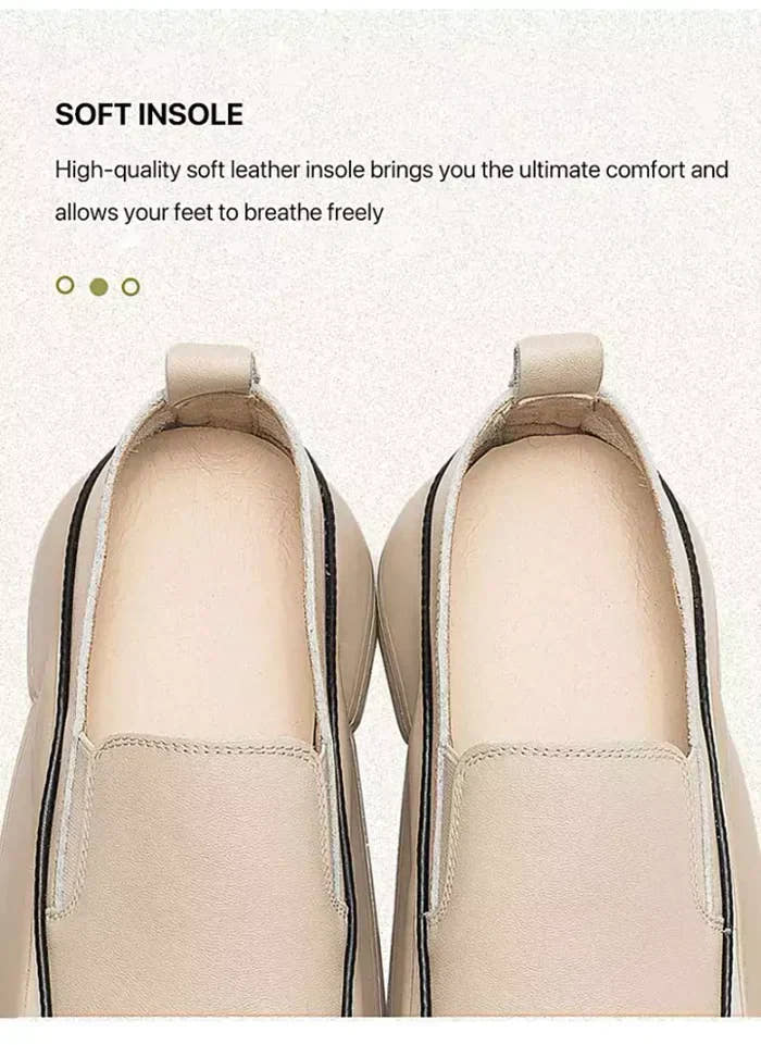 Women Fashion Platform Loafers , Orthopedic Breathable Soft Sole Shoes
