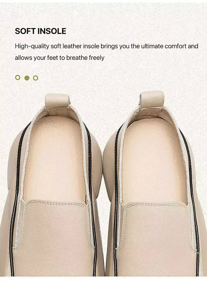 Women Fashion Platform Loafers , Orthopedic Breathable Soft Sole Shoes