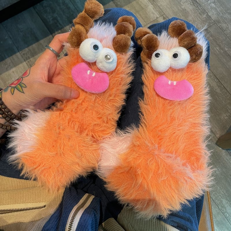 Warm Cozy Fluffy Cartoon Monster Socks (BUY 1 GET 1 PAIR FREE)
