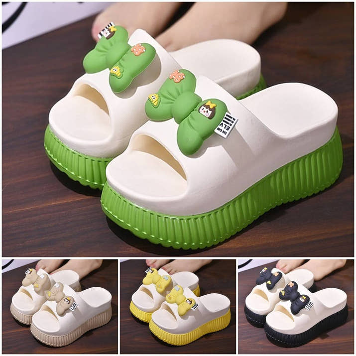 New 2025 Thick Sole Sandals With Bow
