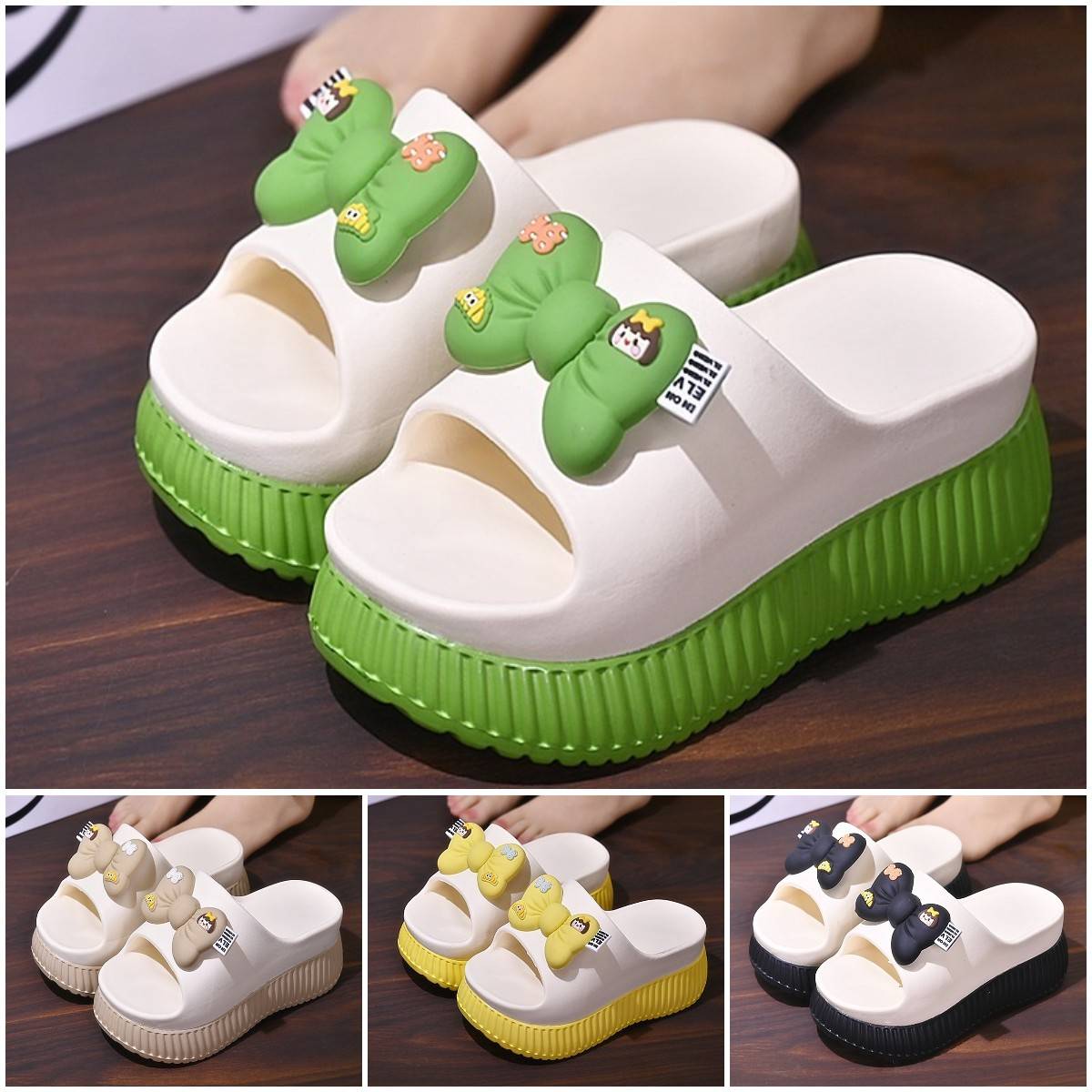 New 2025 Thick Sole Sandals With Bow