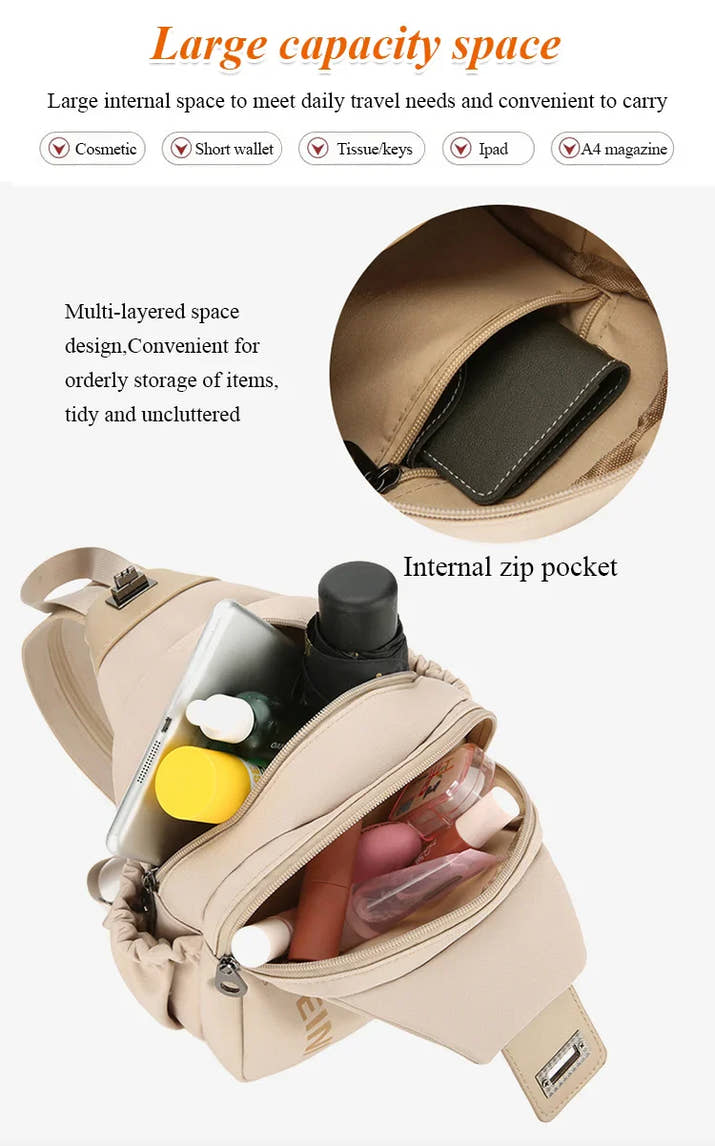 Japanese Style Simple Multi-Carry Waterproof Nylon Bag