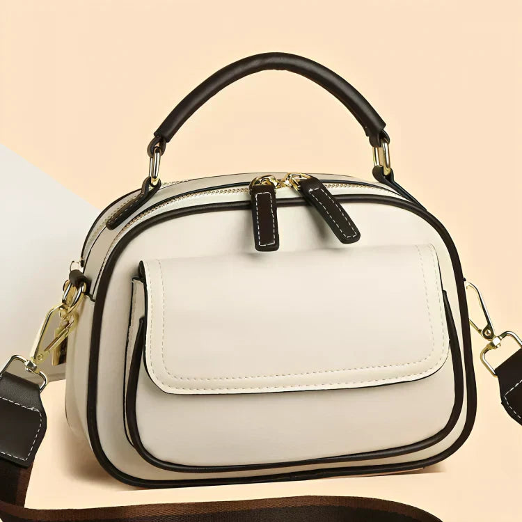 Double Fusion Double-Layer Shoulder Bag With Wide Strap