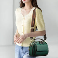 Double Fusion Double-Layer Shoulder Bag With Wide Strap