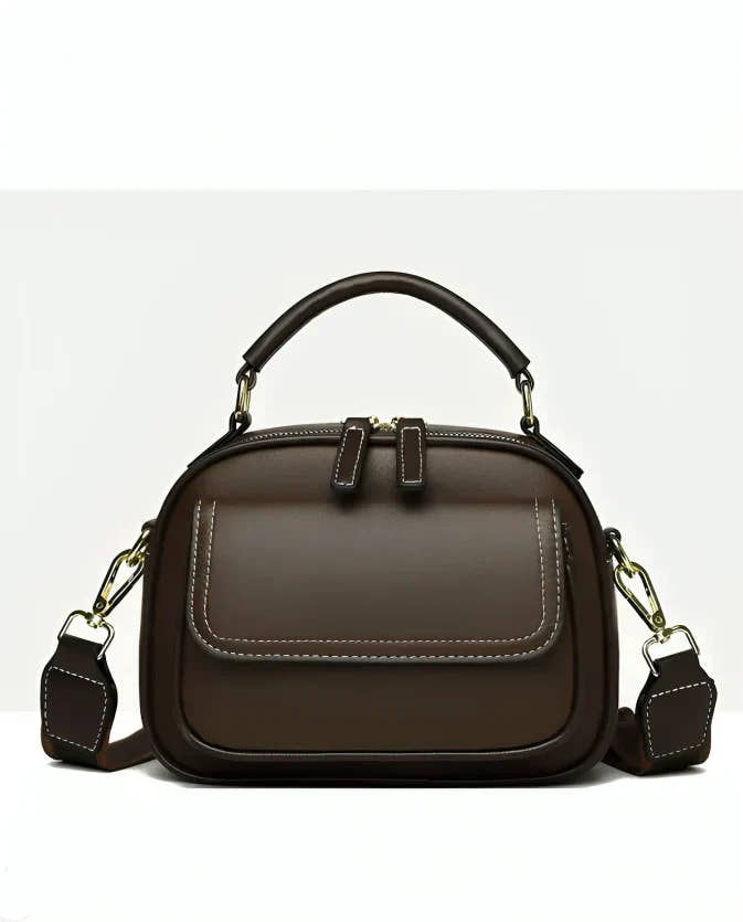 Double Fusion Double-Layer Shoulder Bag With Wide Strap