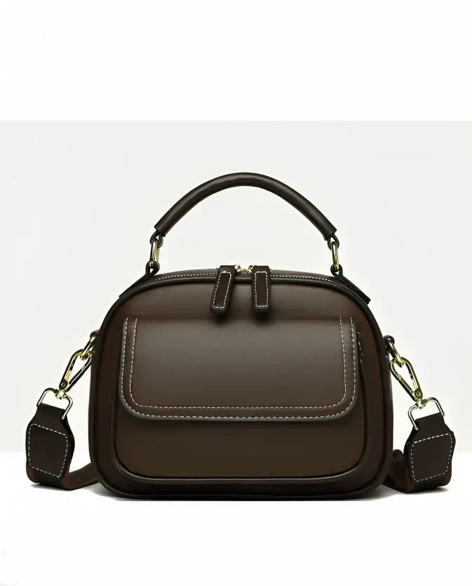 Double Fusion Double-Layer Shoulder Bag With Wide Strap